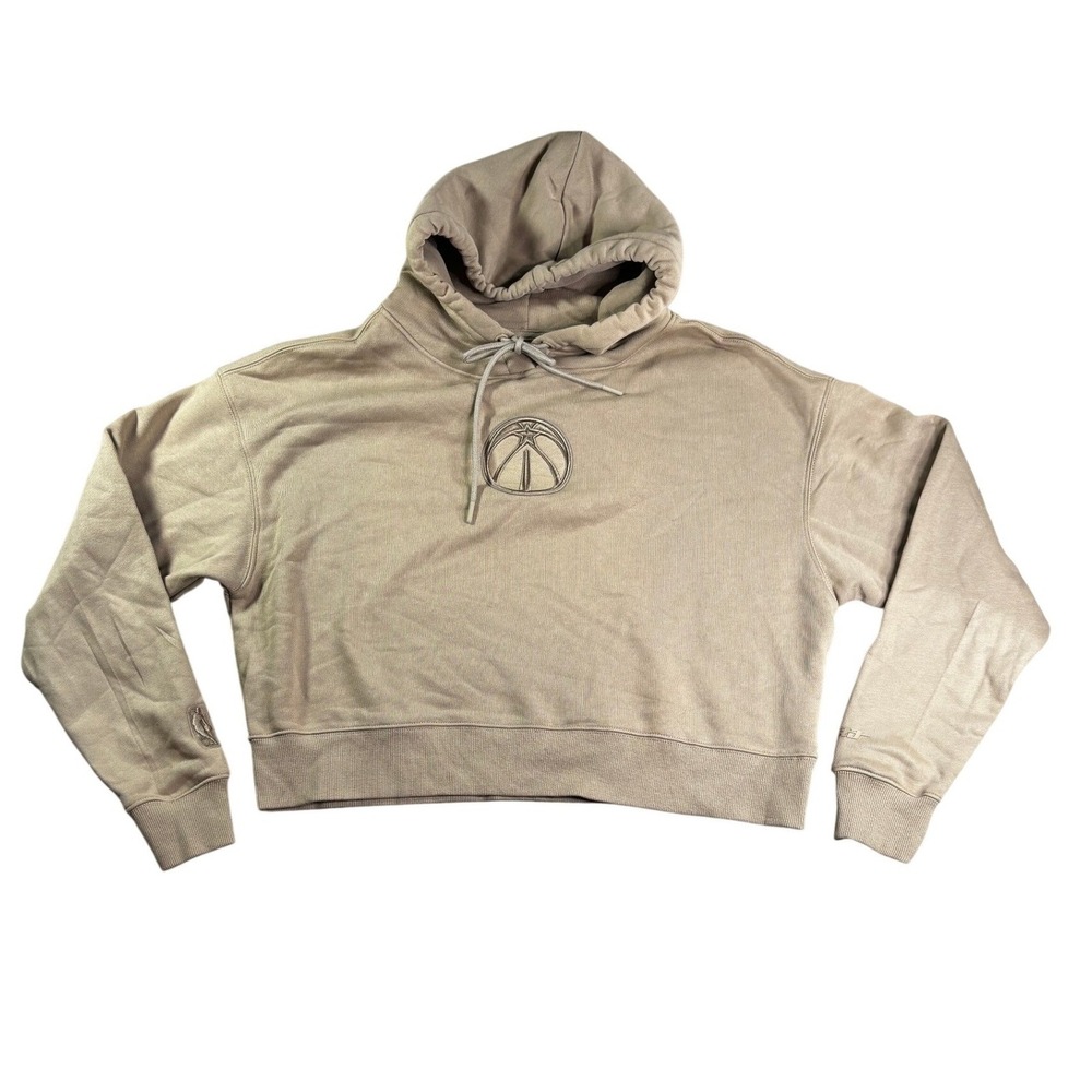 Pro Standard Washington Wizards NBA Cropped Hoodie Taupe Womens Size Small NEW